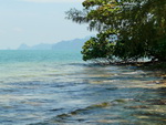 Golf von Phang Nag Seakayak  die Insel Lawa Noi Strand und Baum mit  Inseln in Richtung Norden (TH).